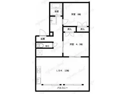 マンションアリス A棟(2DK/3階)の間取り写真