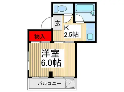 サンコーポ・K(1K/2階)の間取り写真