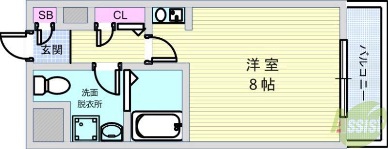 PEDDY MARRYII(ワンルーム/2階)の間取り写真