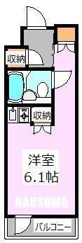 ザ・プラザオーベル白山(ワンルーム/5階)の間取り写真