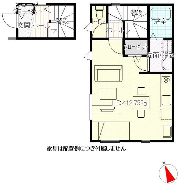 ラフィエみどりの(ワンルーム/2階)の間取り写真
