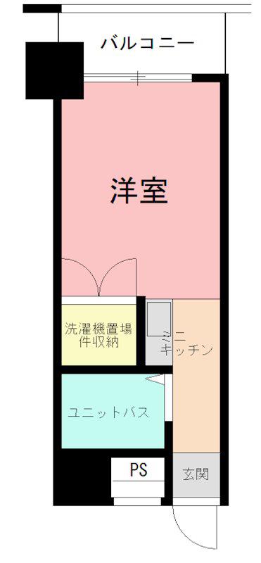 アメニティ旭(ワンルーム/4階)の間取り写真