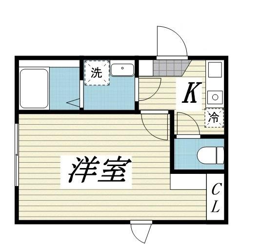 LA GRAND MAITA(1K/2階)の間取り写真