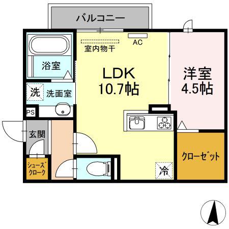 アベニール・T(1LDK/3階)の間取り写真