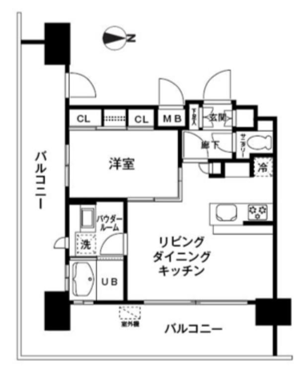 レジディア大森東(1LDK/9階)の間取り写真