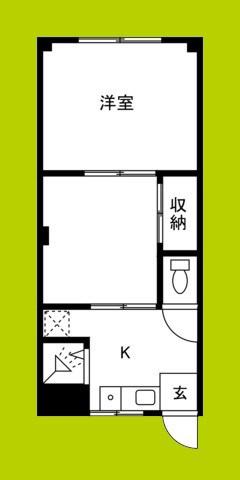 新今里マンション(2K/2階)の間取り写真