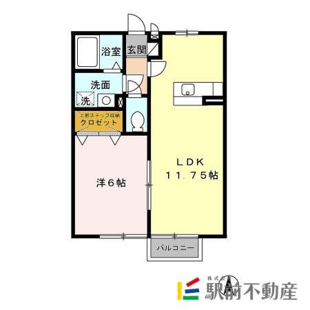 ハレアカラ(1LDK/2階)の間取り写真