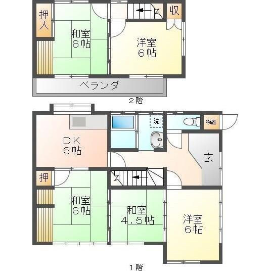 羽島市須賀戸建(5DK/1階)の間取り写真