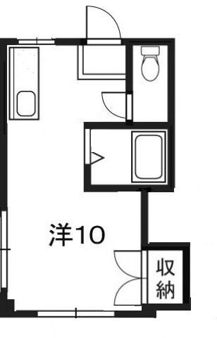 プライムハウス(ワンルーム/1階)の間取り写真