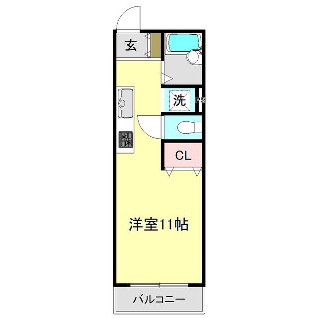 エトワール桜井町(ワンルーム/2階)の間取り写真