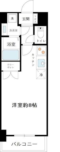 ミルーム中落合(ワンルーム/6階)の間取り写真