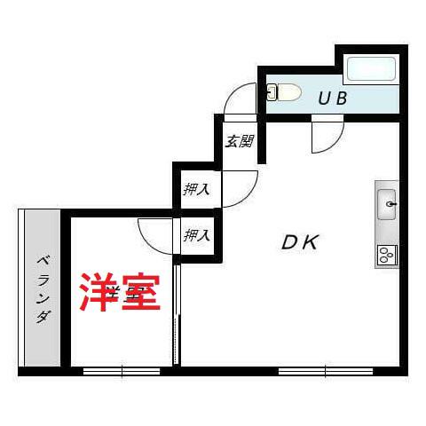 シー・エス大井ビル(1DK/6階)の間取り写真