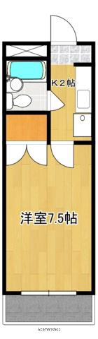 サンファスト甲府(1K/3階)の間取り写真