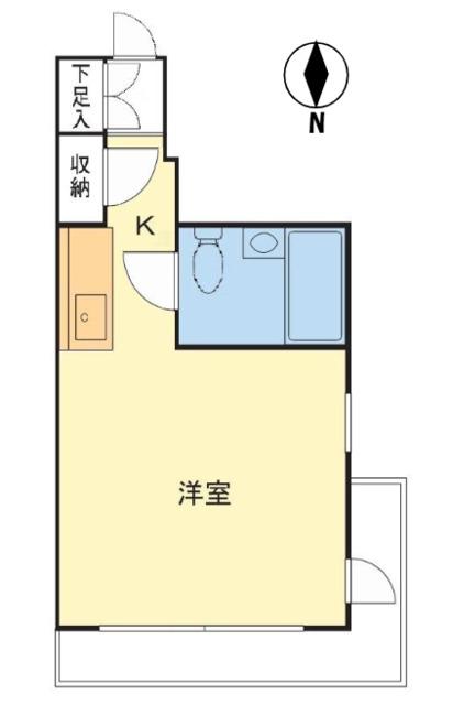 サントピヤマンション(ワンルーム/4階)の間取り写真