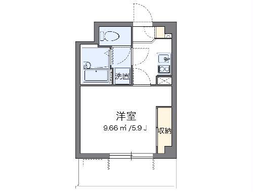 レオネクストPOST塚越中央(1K/4階)の間取り写真