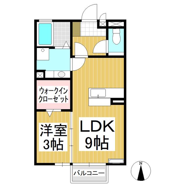 ロイヤルレジデンス C(1LDK/1階)の間取り写真