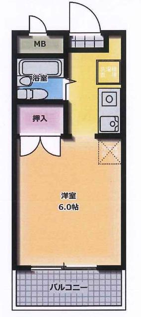 ジュネス井上(1K/1階)の間取り写真