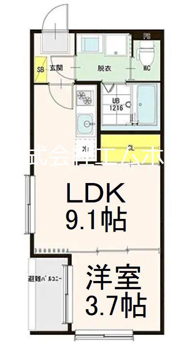 T.M.APARTMENT(1LDK/1階)の間取り写真