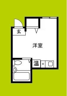 ハイツたんぽぽ(ワンルーム/1階)の間取り写真