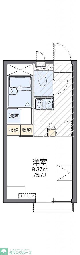 レオパレス萬貮番館(1K/1階)の間取り写真