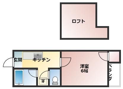 山野ハイツA(1SK/1階)の間取り写真
