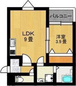 LE COCON四日市X(1LDK/3階)の間取り写真
