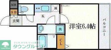クレヴィスタ立石(1K/2階)の間取り写真