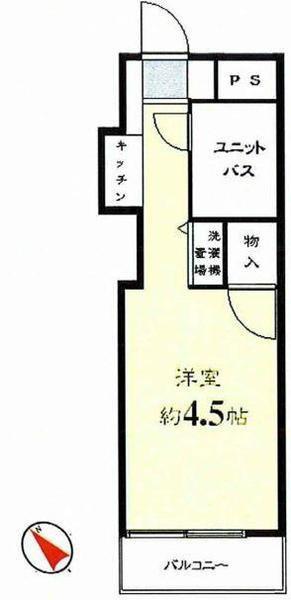 ウィンベルソロ堀切菖蒲園(ワンルーム/2階)の間取り写真