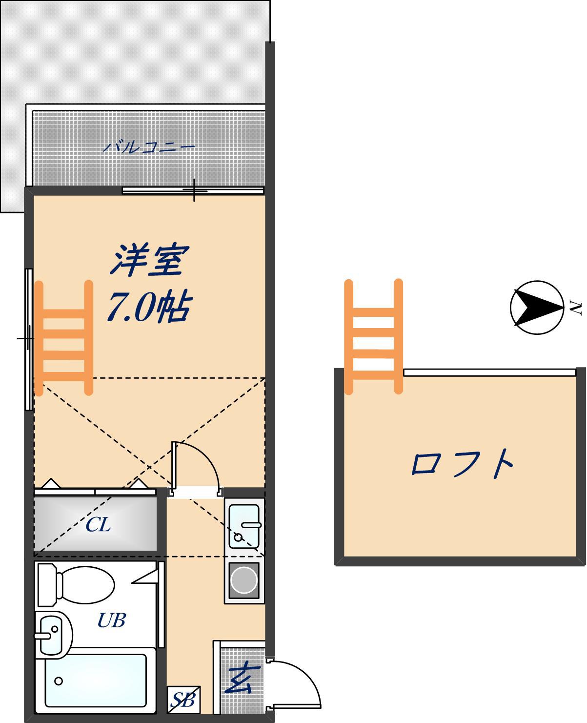 レオパレス花園第3(1K/1階)の間取り写真