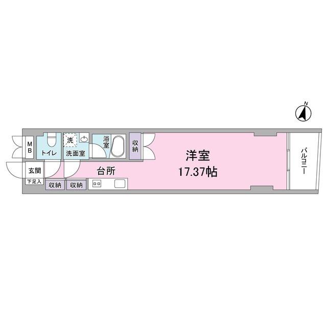 FUKUMI APARTMENT(ワンルーム/4階)の間取り写真