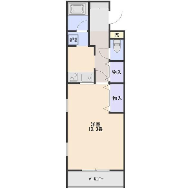 COMPARTMENTアイビー(1K/3階)の間取り写真