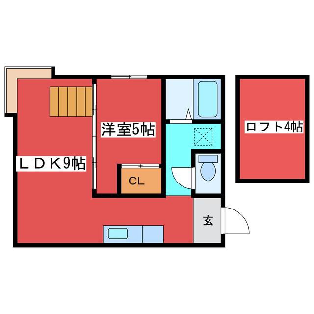 アルヴィータ月寒東(1LDK/3階)の間取り写真