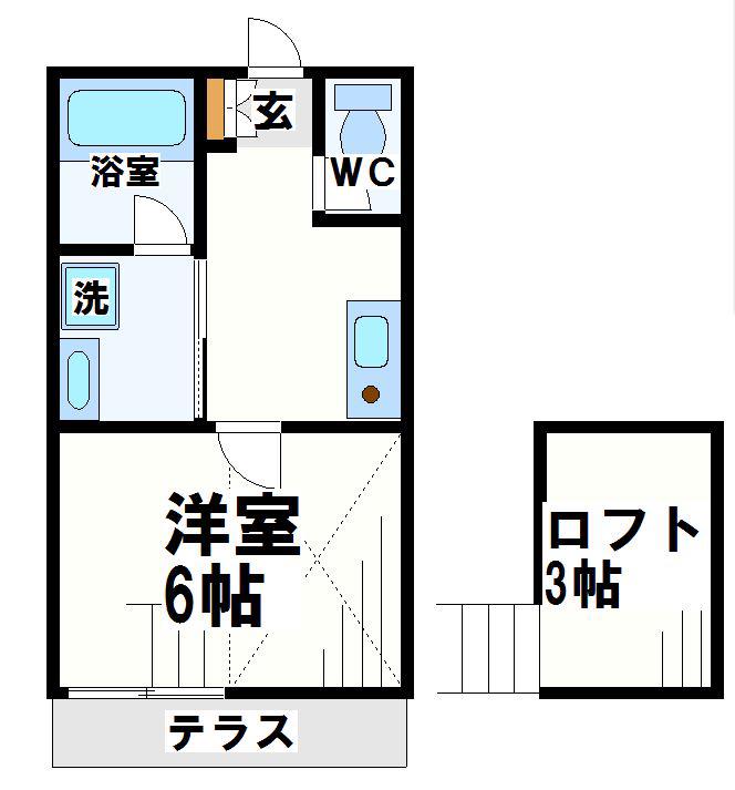 アズロッソ(1SK/1階)の間取り写真