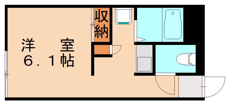 レオパレスブルーリバー(1K/1階)の間取り写真