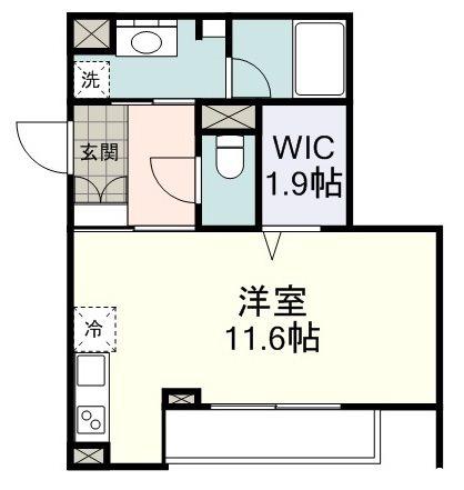 BF GARDEN(ワンルーム/2階)の間取り写真