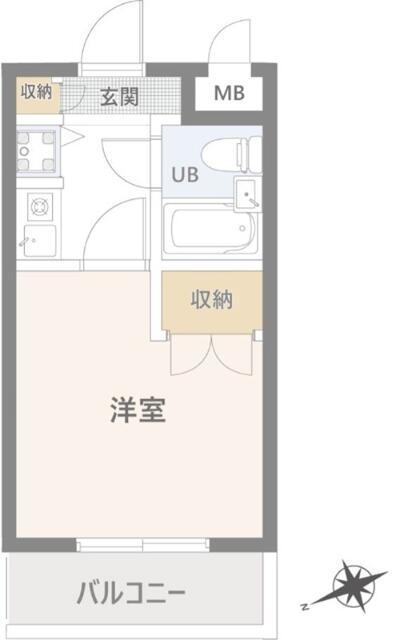 ジョイフル田園調布(1K/1階)の間取り写真