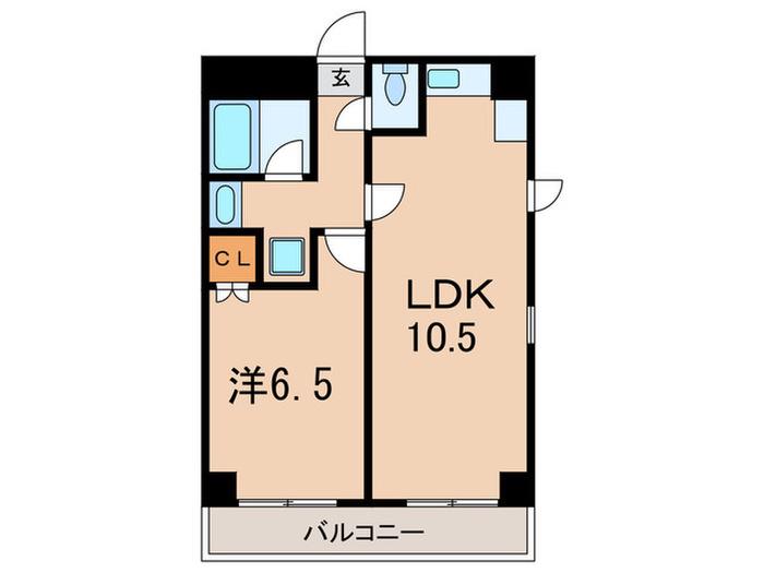 グランモナークHIROTA(1LDK/2階)の間取り写真