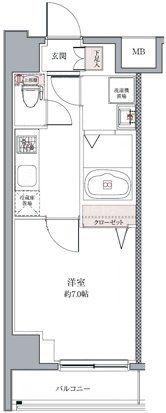 クレヴィスタ板橋本町(1K/7階)の間取り写真