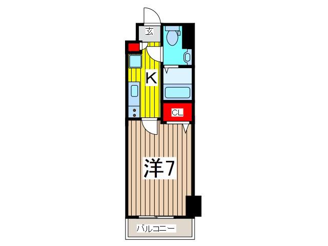 アルファコート西川口26(1K/3階)の間取り写真