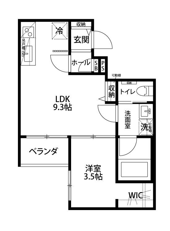 フューチャー東中野山(1LDK/2階)の間取り写真