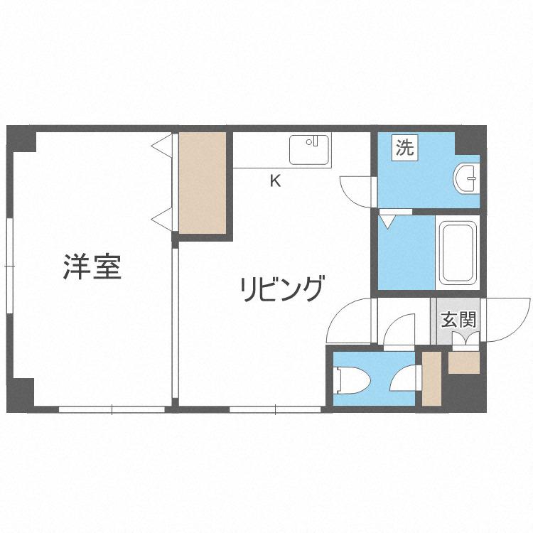 パレスOZ(1LDK/2階)の間取り写真