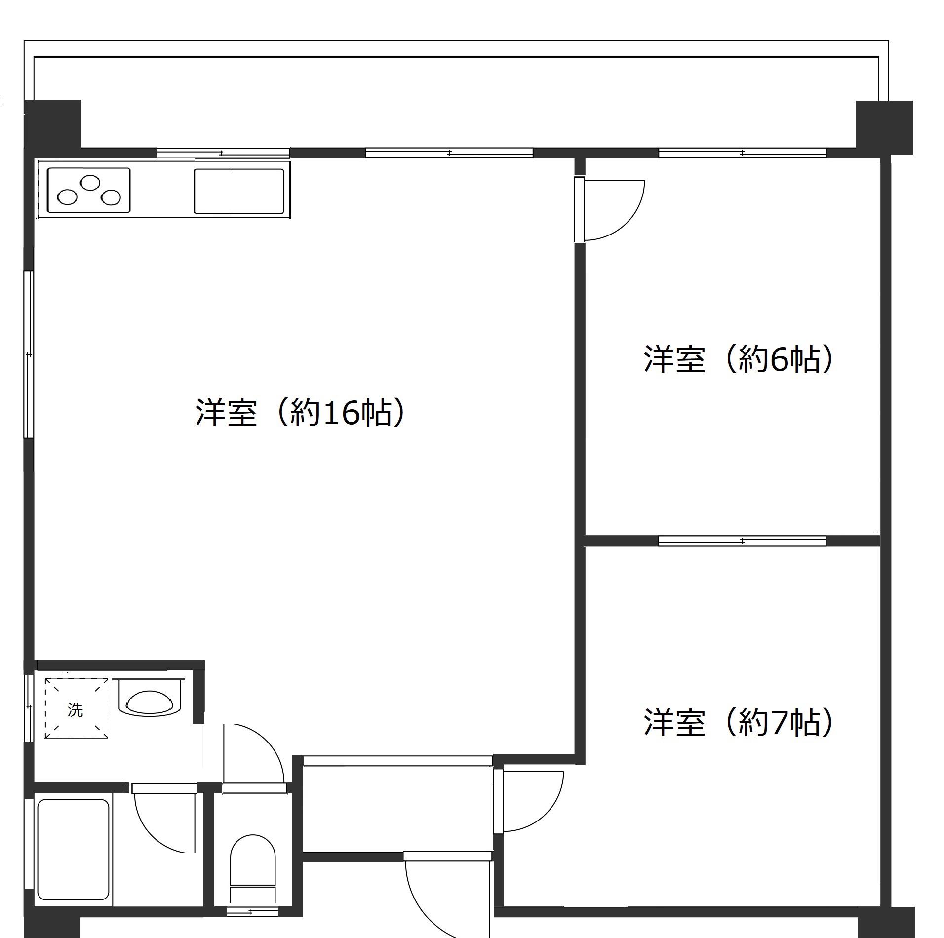 グリーンハイツ上沢(2LDK/5階)の間取り写真