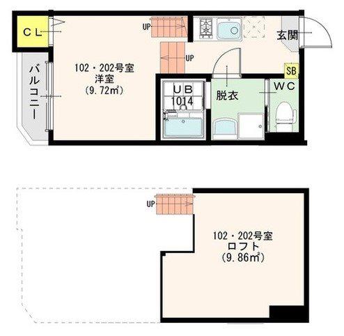 メゾンドエトワール(1K/1階)の間取り写真