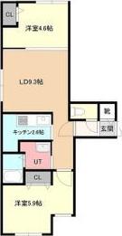MAISON DE K(2LDK/5階)の間取り写真