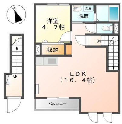 リベルテ(1LDK/2階)の間取り写真
