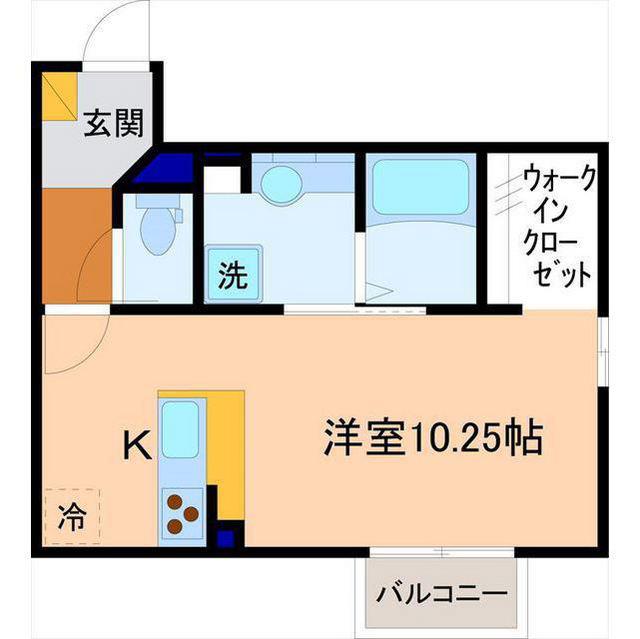 ポンパブランカ15 B棟(ワンルーム/1階)の間取り写真