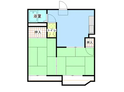 フォーブル江戸川台(2DK/2階)の間取り写真