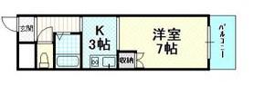 RINON新家 C棟(1K/1階)の間取り写真