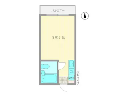 三貴ハイム(ワンルーム/5階)の間取り写真
