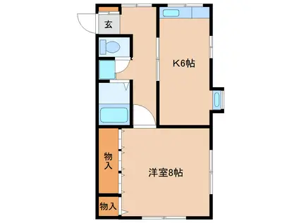 さくらAP-II(1K/1階)の間取り写真